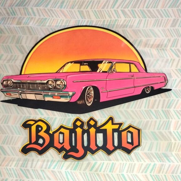 Vintage "Bajito" - IRON ON TRANSFER - Heat Transfer Patch - Rare - Picture 1 of 4